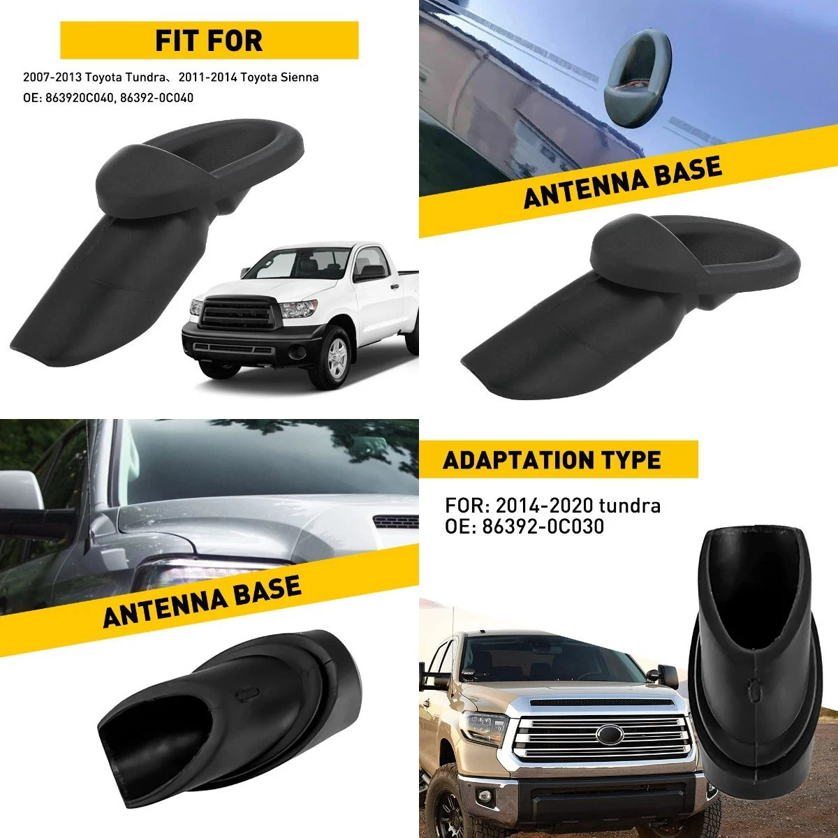 Antenna Black Bezel Ornament for Toyota Tundra (2014–2020)