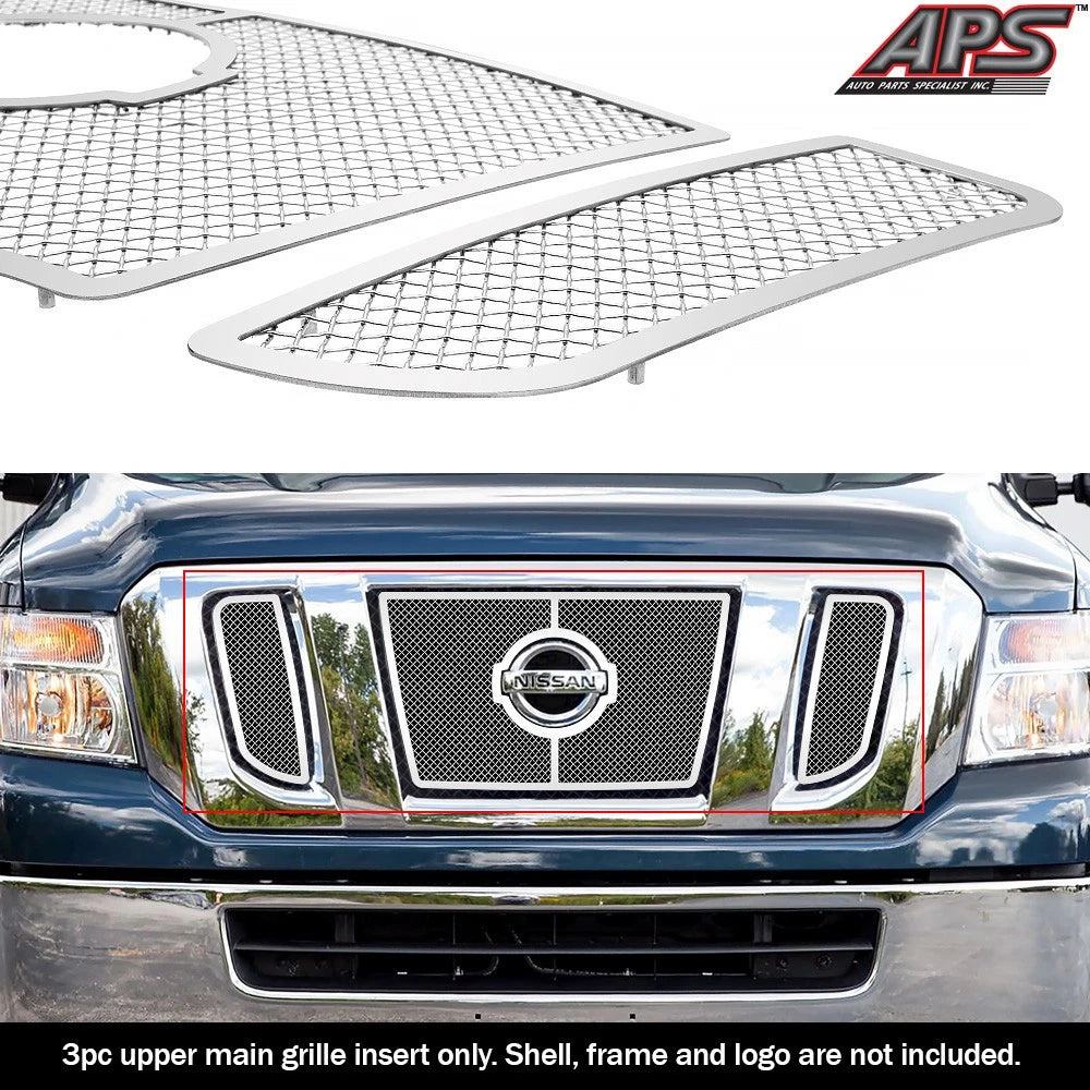 Stainless Chrome Mesh Grille Insert for Nissan NV 2500/3500 (2012-2019)
