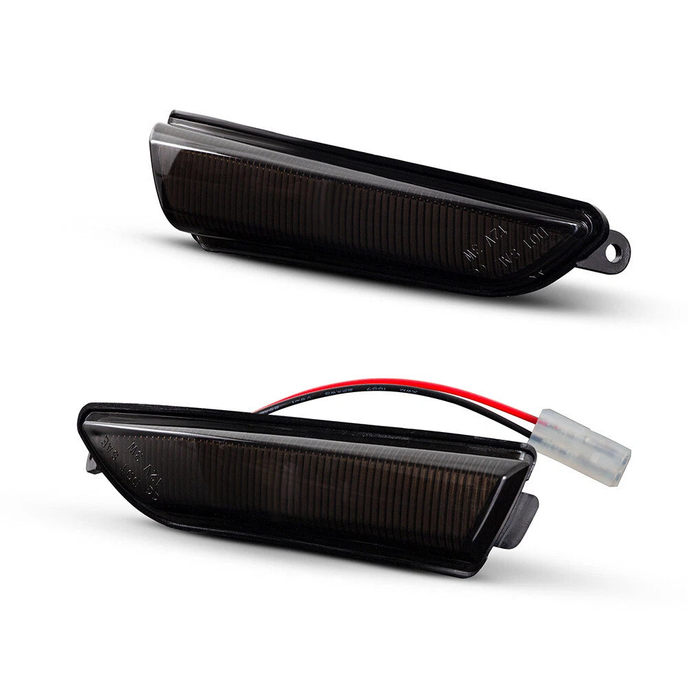 Black LED Wing Side Mirror Blinker Turn Signal Lights for Chrysler 300 (2011–2023)