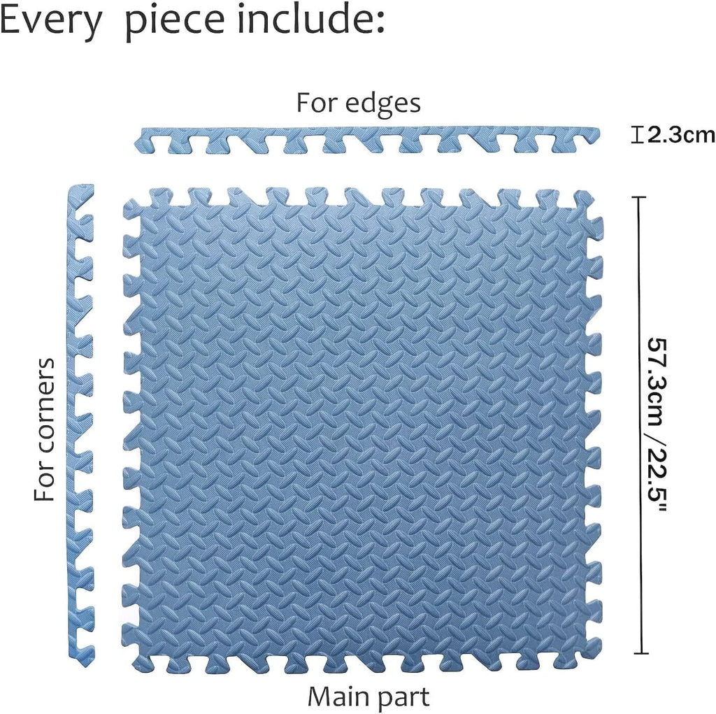 6 Interlocking EVA Foam Exercise Mats for Gym Floor Fitness Yoga