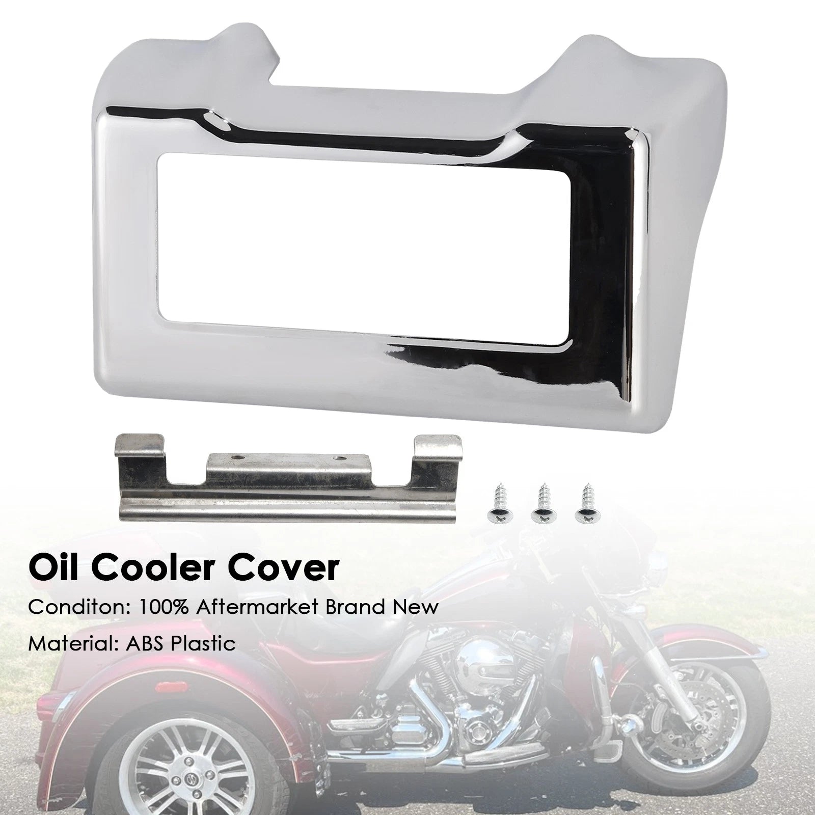 Oil Cooler Cover for Harley Touring Road King Street Glide (2011–2016) Chrome