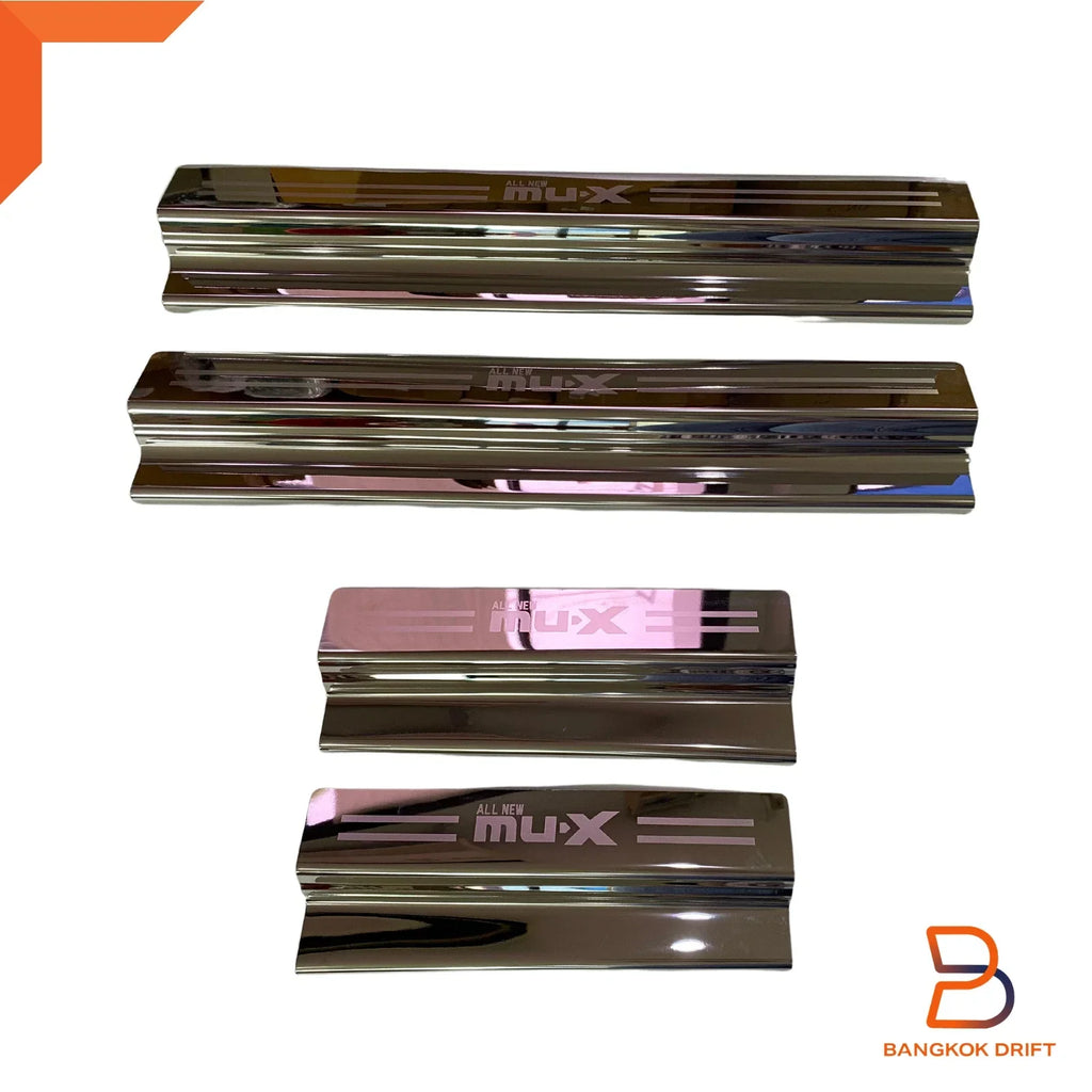 4x Chrome Door Sill Scuff Plates for Isuzu MU-X MUX (2021-2024)