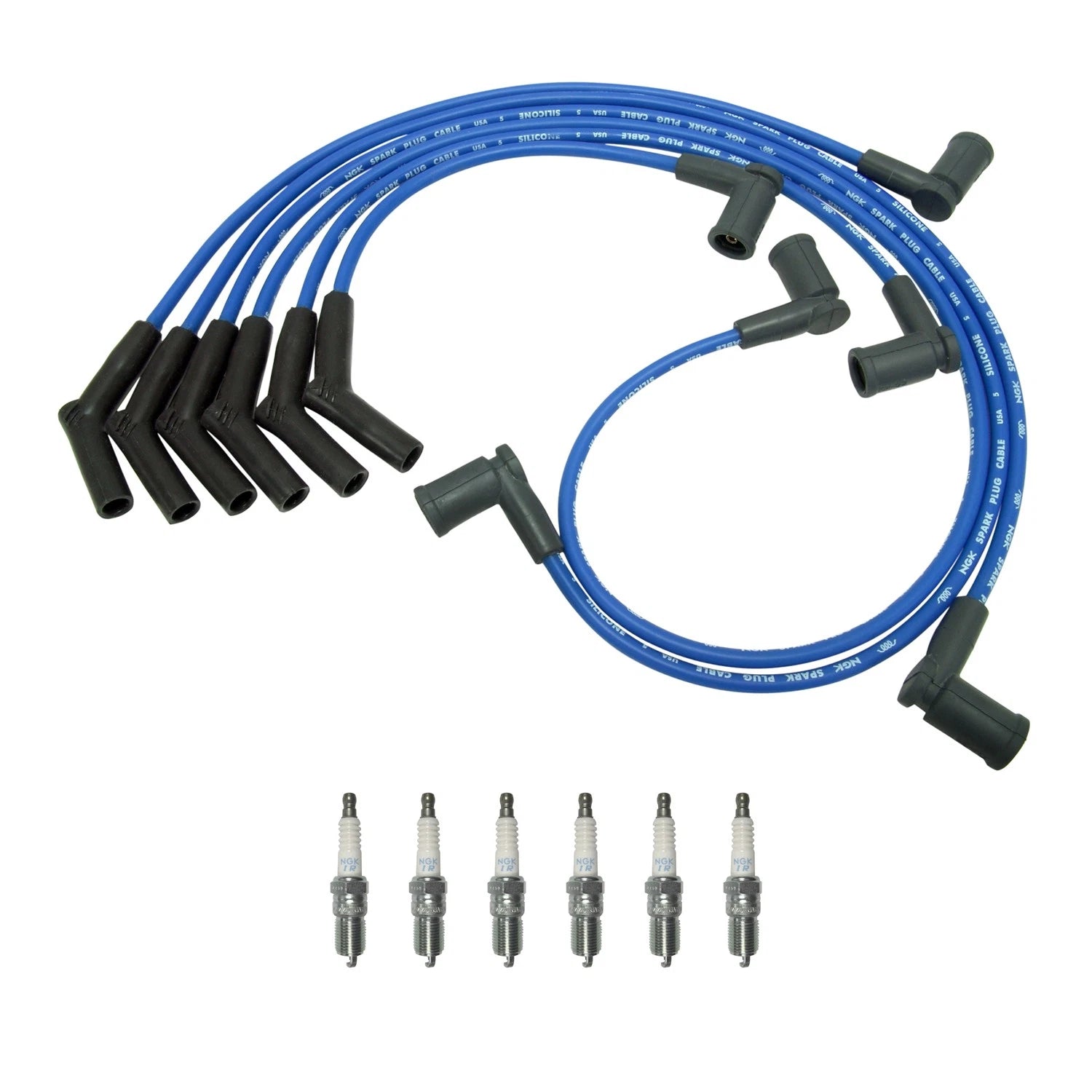 NGK Wire Set & 6 Laser Iridium Spark Plugs for Sable Taurus (1996–1999)
