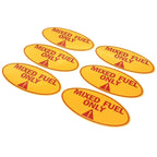 Mixed Fuel Only Sticker for Outdoor Power Equipment (4x2 inch)