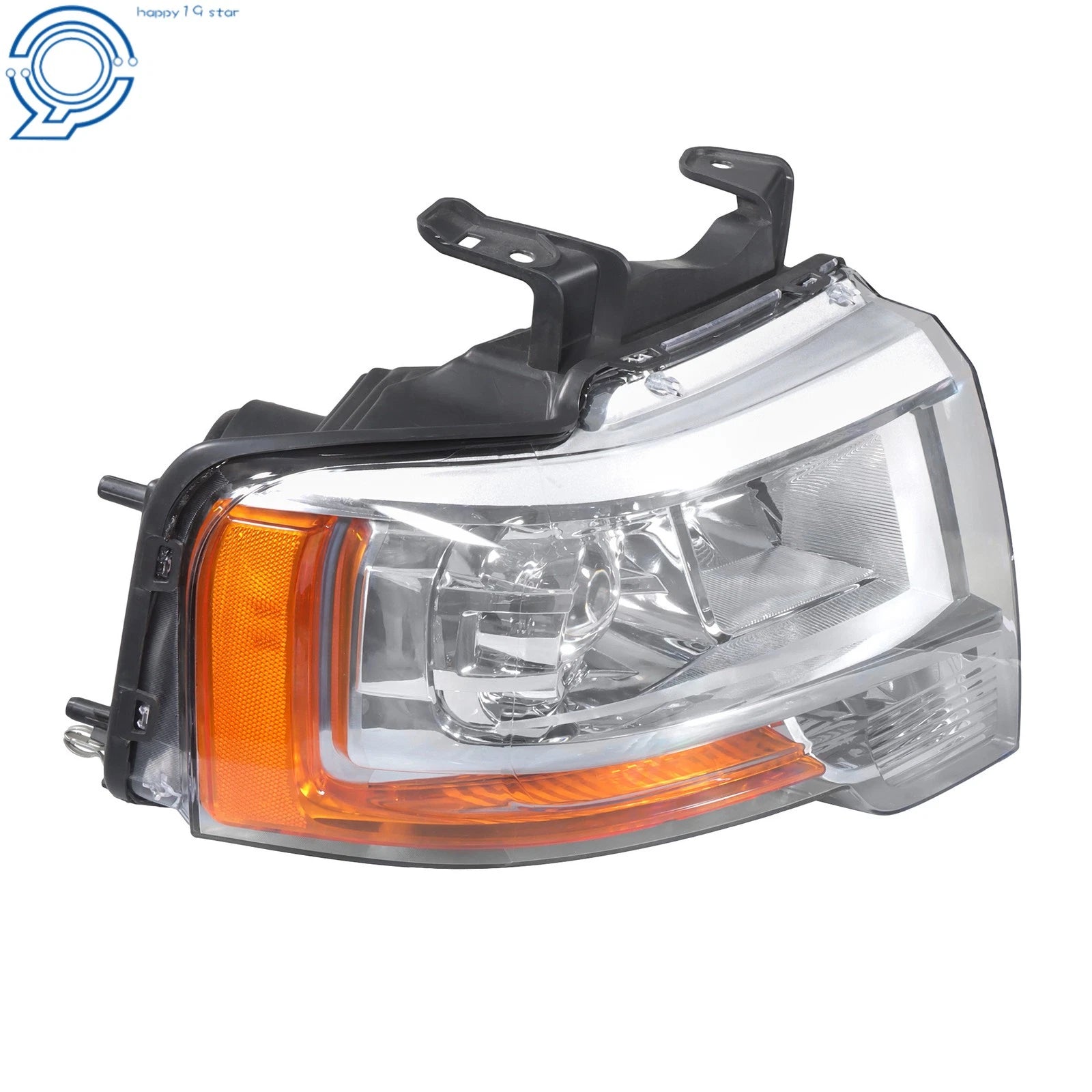 Set of 2 Halogen Projector Headlights for Ford Expedition (2015–2017) Chrome