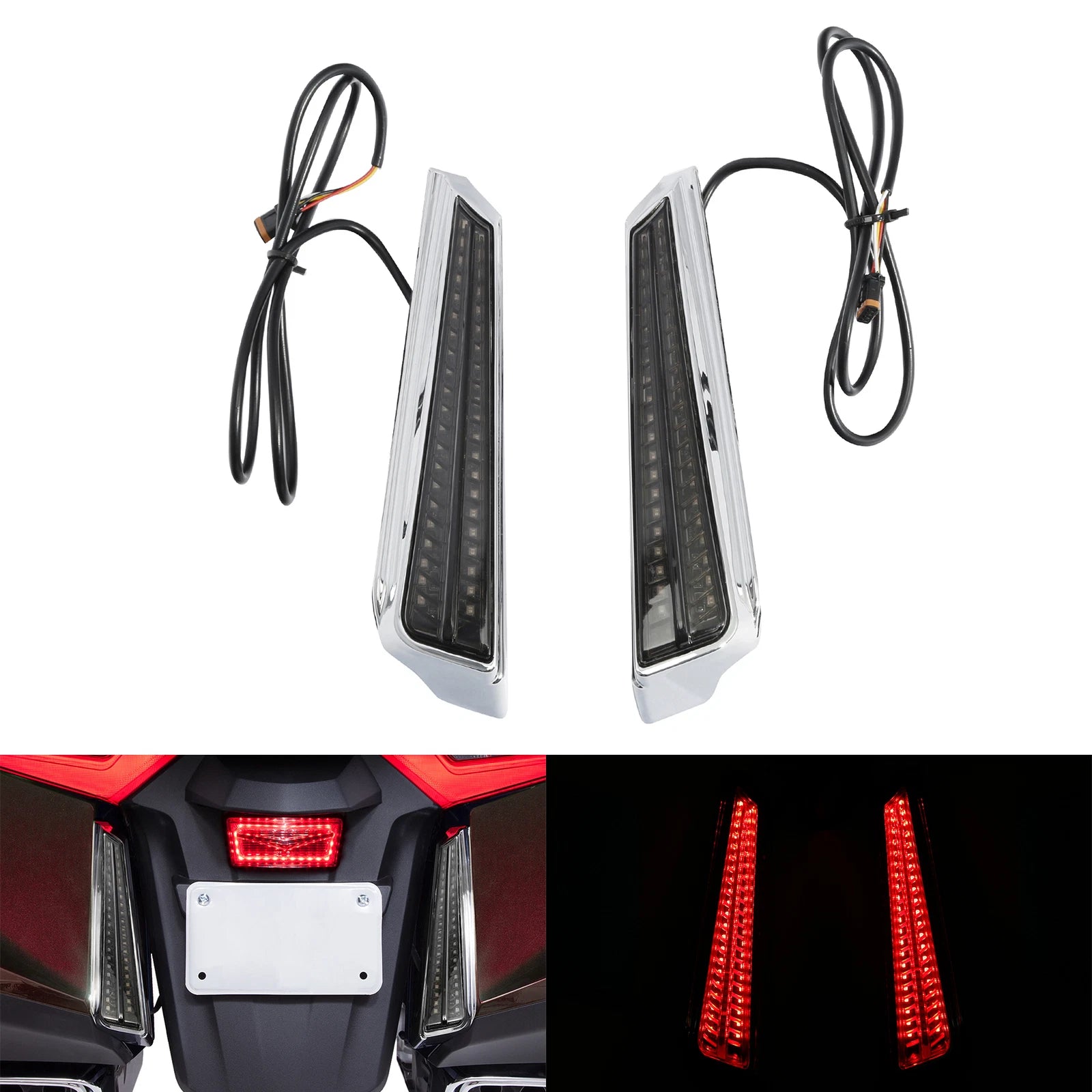 LED Filler Panel Light Smoked Turn Signals for Honda Goldwing 1800 (2018–2025)