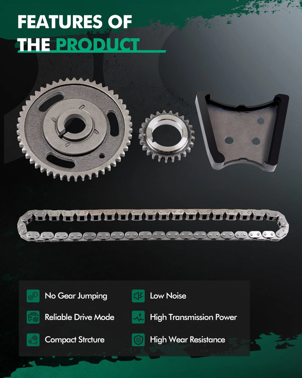 Timing Chain Component Kit for Pontiac Oldsmobile 3.4L V6 (1995–2007)