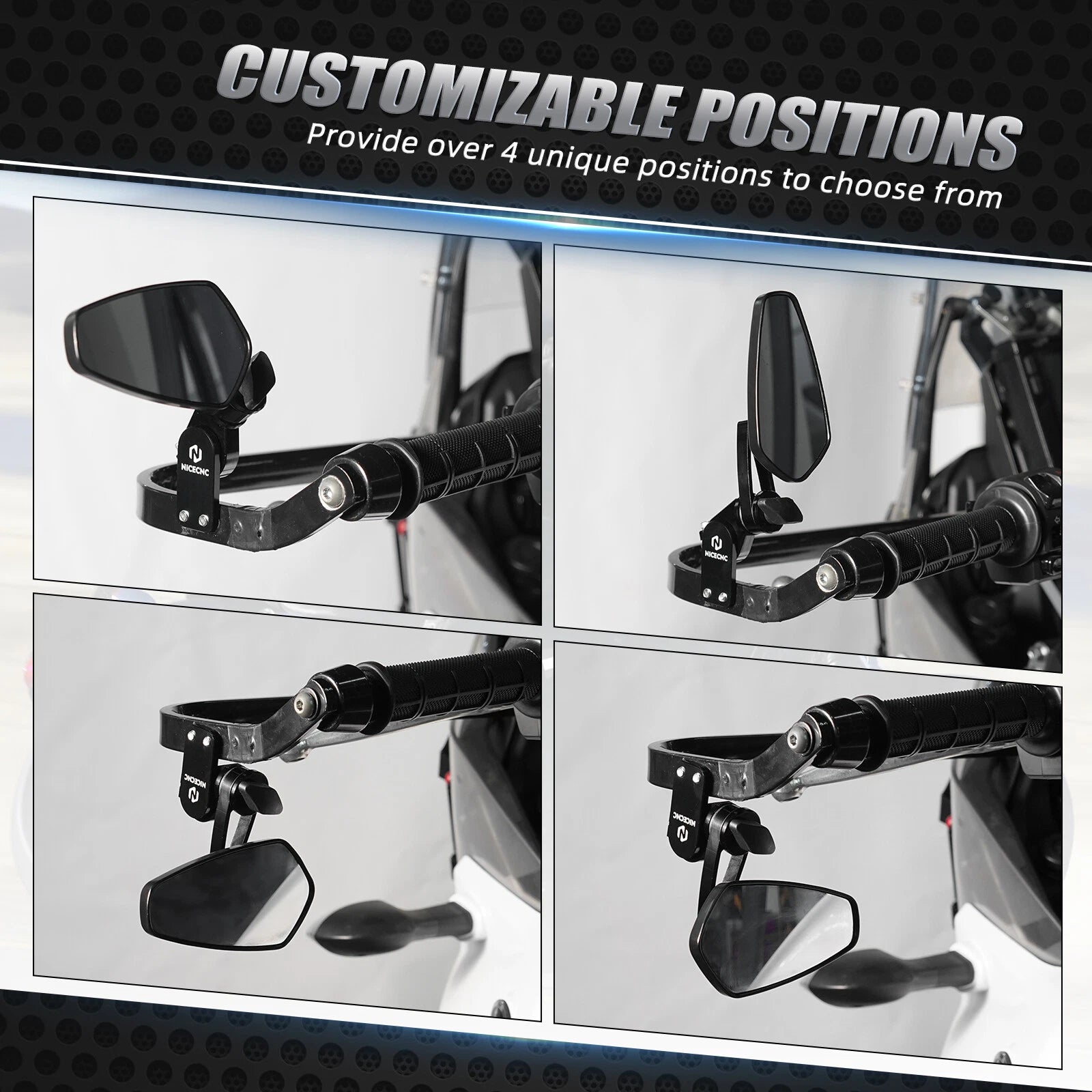 Quick Flip Mirror Mount for BMW R1250GS R1250RT R1250R R1250RS (2019–2023)