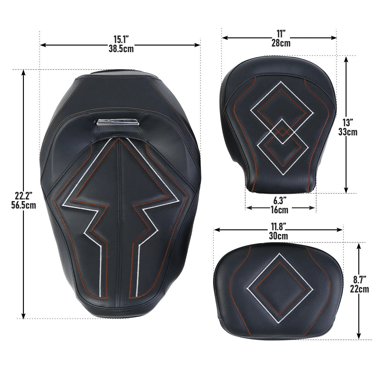 Seat & Backrest Pad for Harley Electra Road Glide (2009–2023)