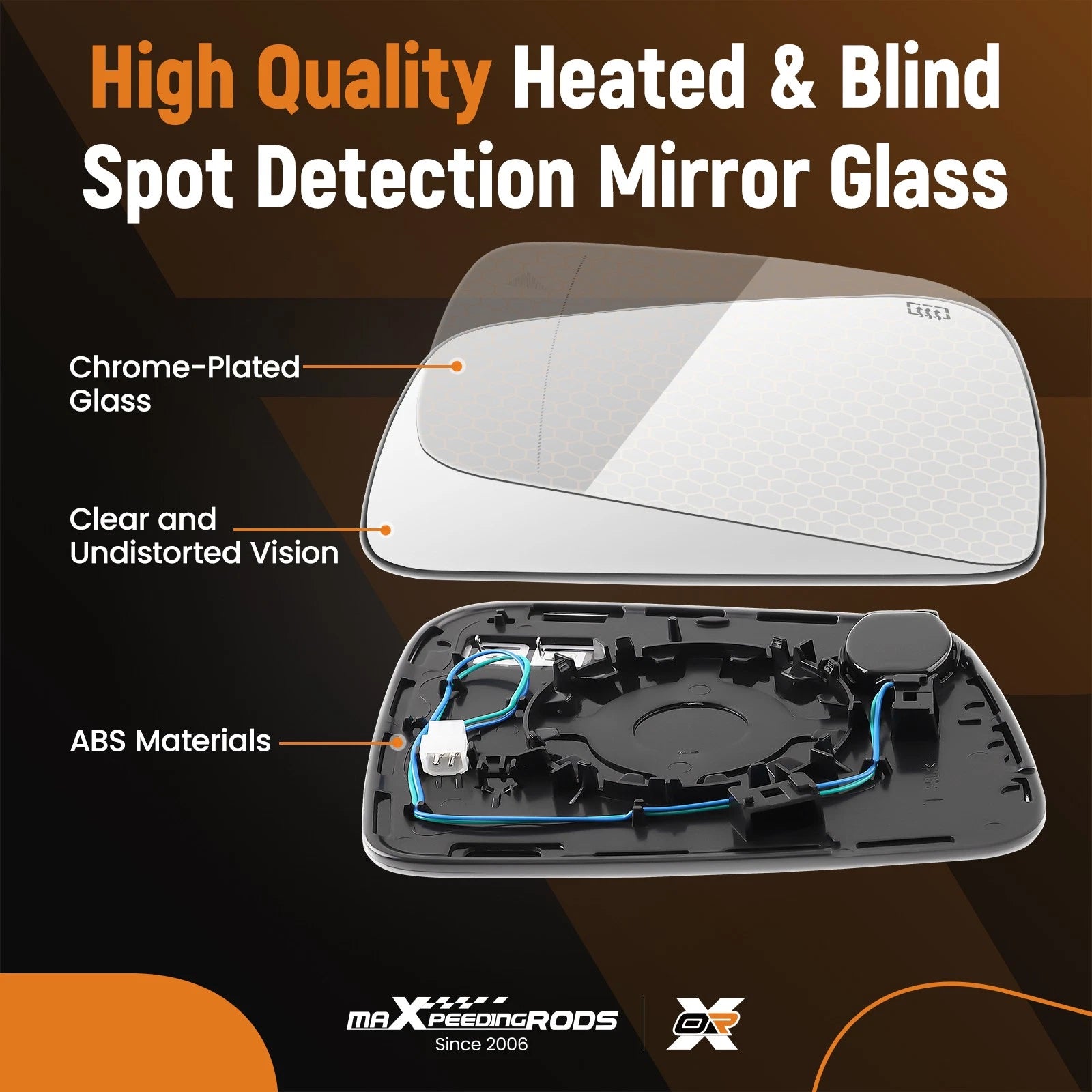 Driver Side Mirror with Blind Spot for Jeep Grand Cherokee (2011–2021)