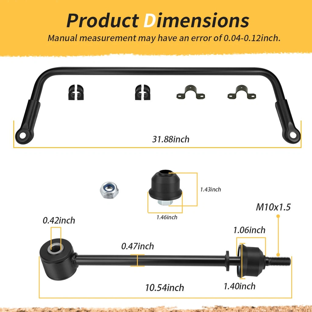 Torsion Bar Linkage & Sway Bar Bushing for Polaris Ranger 400 500 800 (2013–2022)