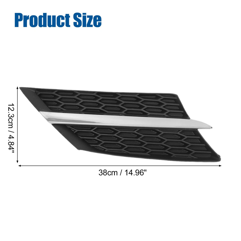 Set of 2 Front Hood Bumper Grille for Toyota RAV4 (2013–2015) Silver Tone