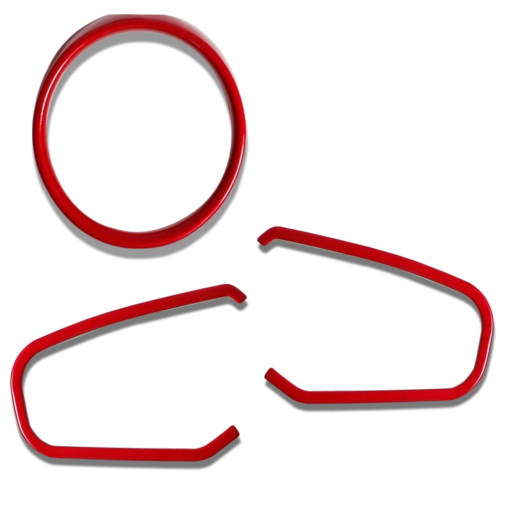 Sport Red Dashboard Panel Cover Rings for Porsche Panamera Cayenne (2017–2023)