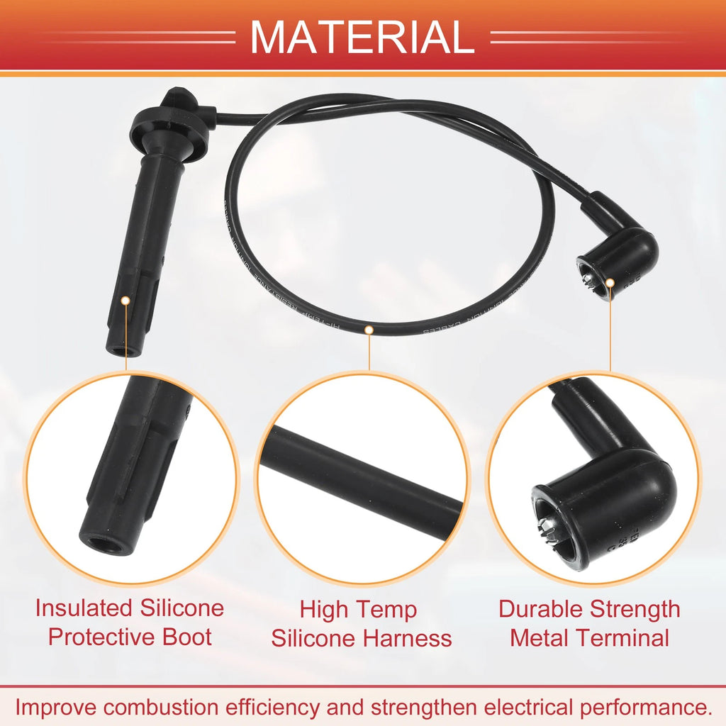 Set of 4 Spark Plug Wire Ignition Coil Cables No. 22451AA940 for Subaru Legacy (2006–2009)