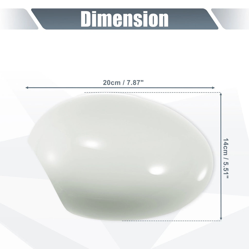 Pair Rearview Mirror Cover Cap White for BMW Mini Clubman R55 R57