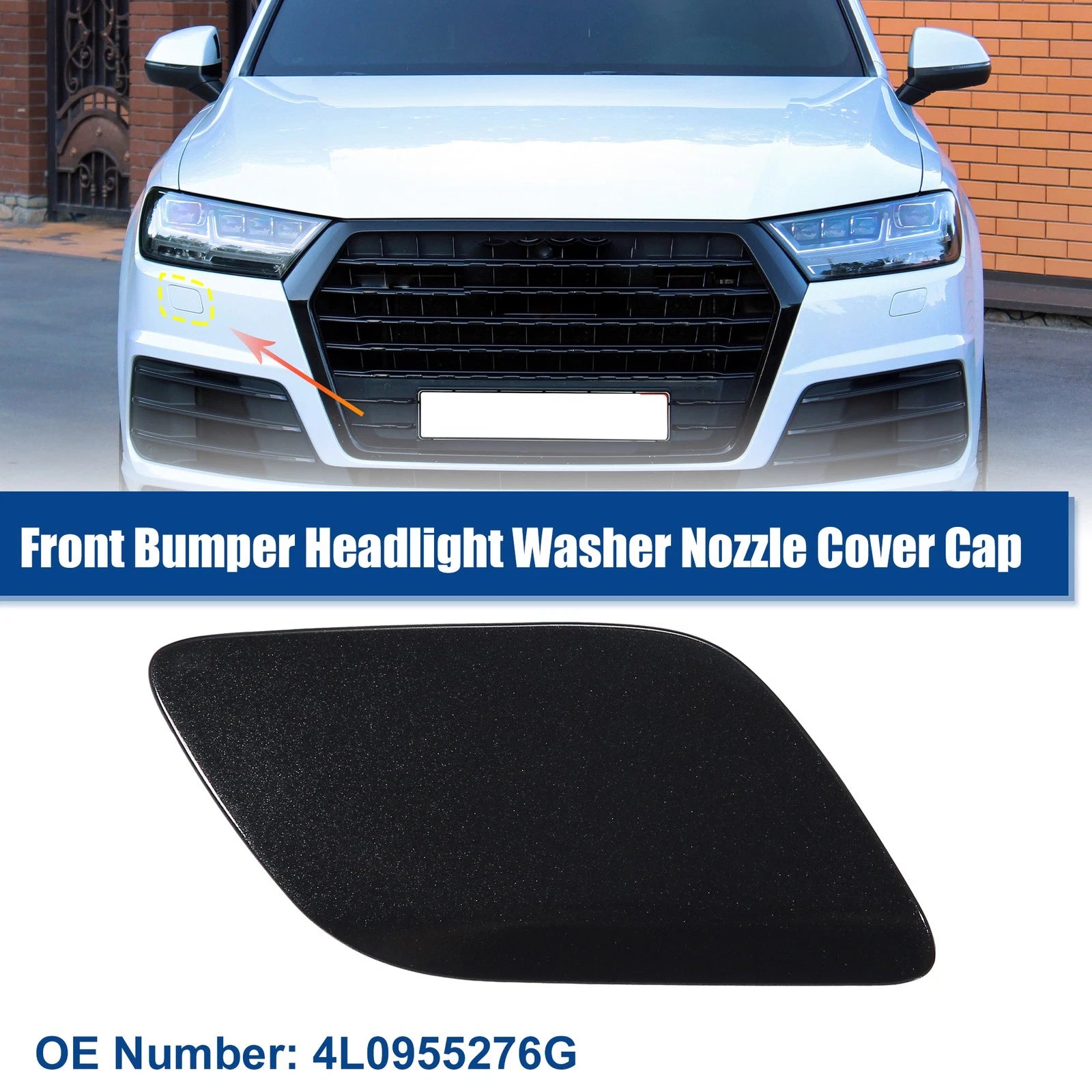 Front Right Bumper Headlight Washer Nozzle Cover Cap for Audi Q7 (2007–2015)