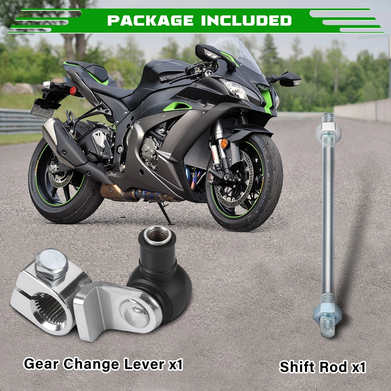 Gear Change Lever & Shift Rod for Kawasaki Ninja 300 (2013-2017)