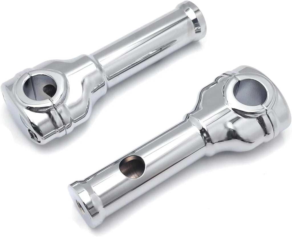 Chrome 6" Risers 1" Handlebar Top Clamps for Harley Super Glide Softail (2006–2023)