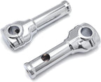 Chrome 6" Risers 1" Handlebar Top Clamps for Harley Super Glide Softail (2006–2023)