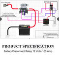 Battery Disconnect Relay 12V 100A for (01-00055-000)