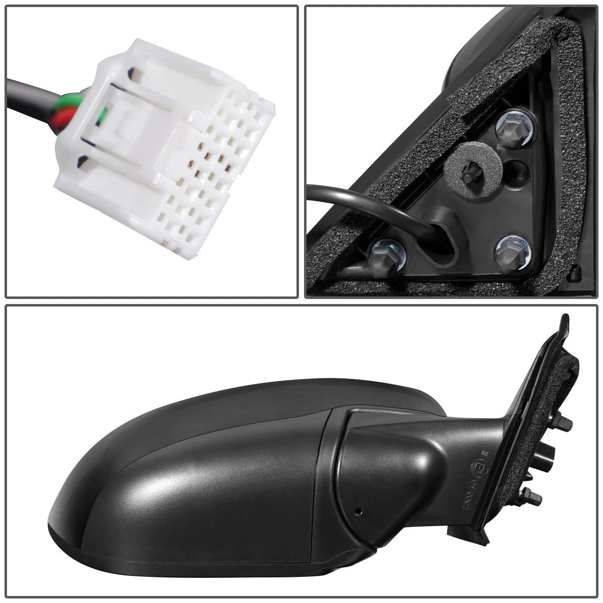 Power Passenger Side Door Mirror for Nissan Rogue (2014–2016) NI1321267
