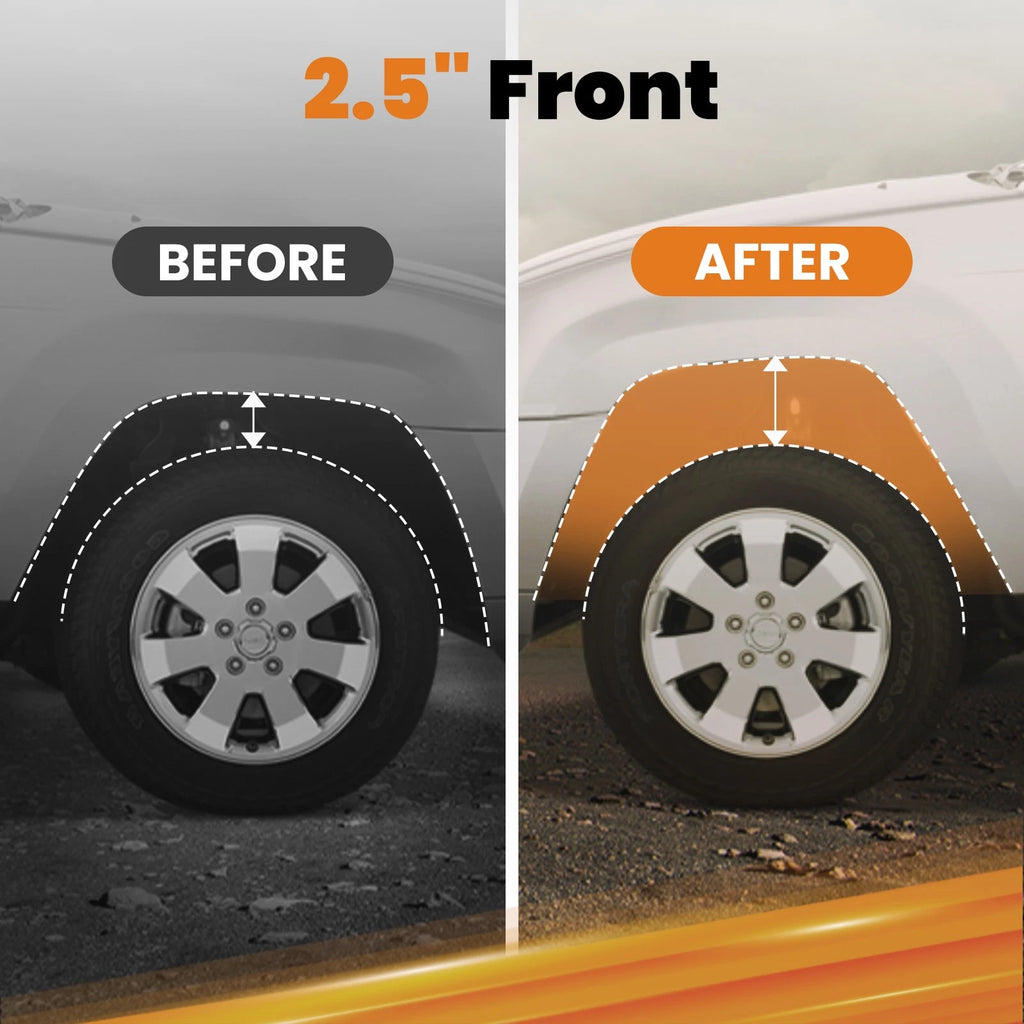 2.5" Front Leveling Lift Kit Strut Spacers for Ford Ranger (2019–2022)