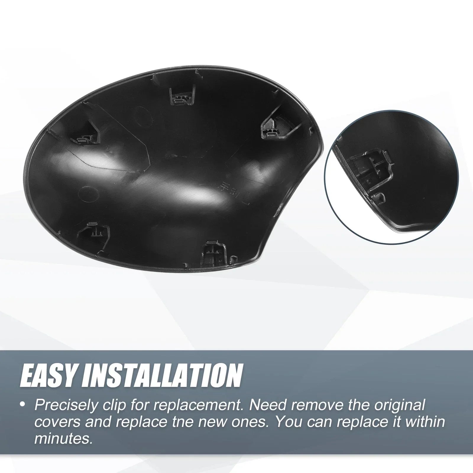 Pair Rearview Mirror Cover Cap Gray for BMW Mini Clubman R55 R57 R56