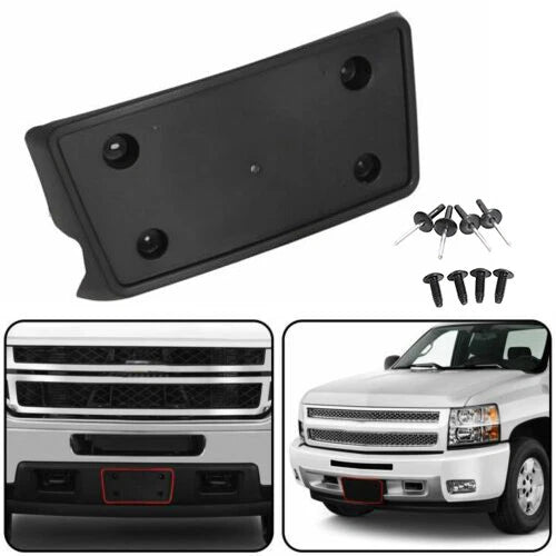 Front Bumper License Plate Bracket for Chevy Silverado (2007–2013)
