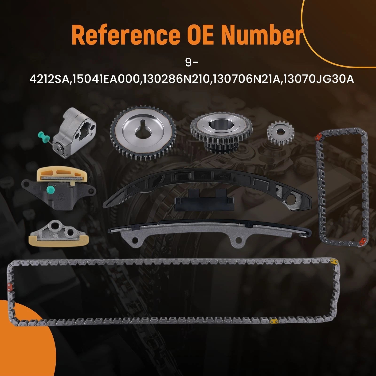 Engine Timing Chain Kit for Nissan Rogue, Sentra 2.5L (2007–2012) 9-4212SA