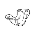Left Suspension Stabilizer Bar Bracket 33556761729 for BMW 525i (2004)