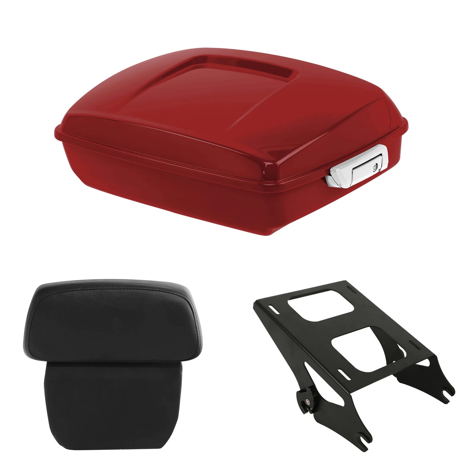 Chopped Trunk Backrest Mount for Harley Road King (2014–2026) Wicked Red Glossy