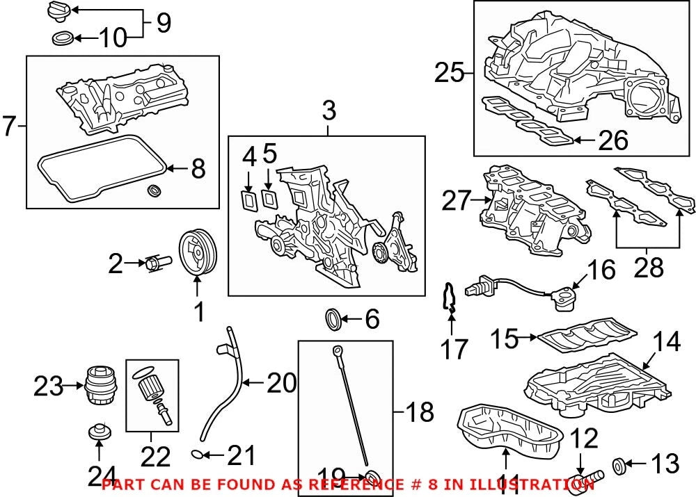 Engine Valve Cover Gasket for Lexus (OEM)