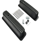 Aluminum Tall Finned Black Valve Covers for SBC 5.0L 5.7L (1987–1997)
