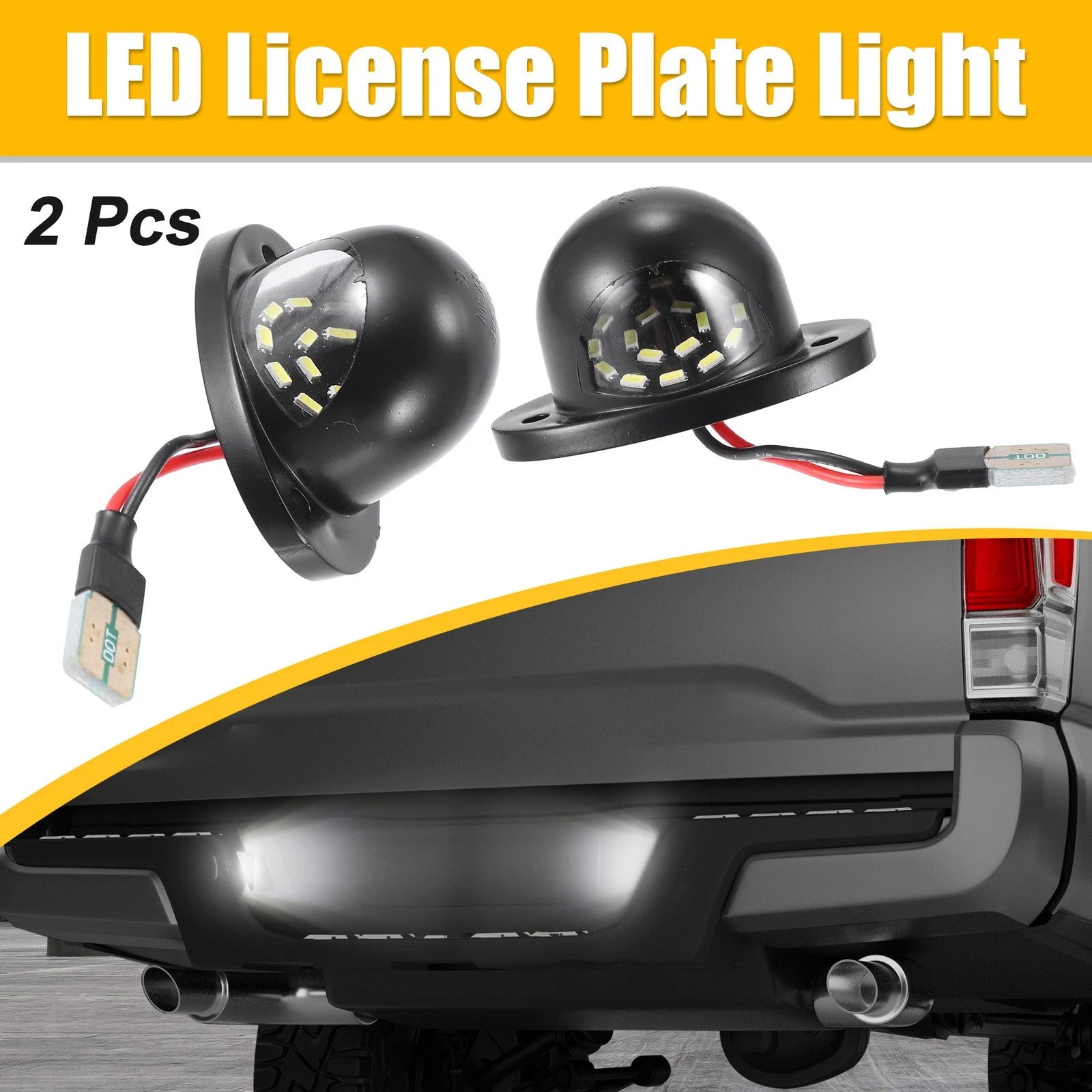 2X LED License Plate Light Lamp Assembly for Dodge RAM 1500 