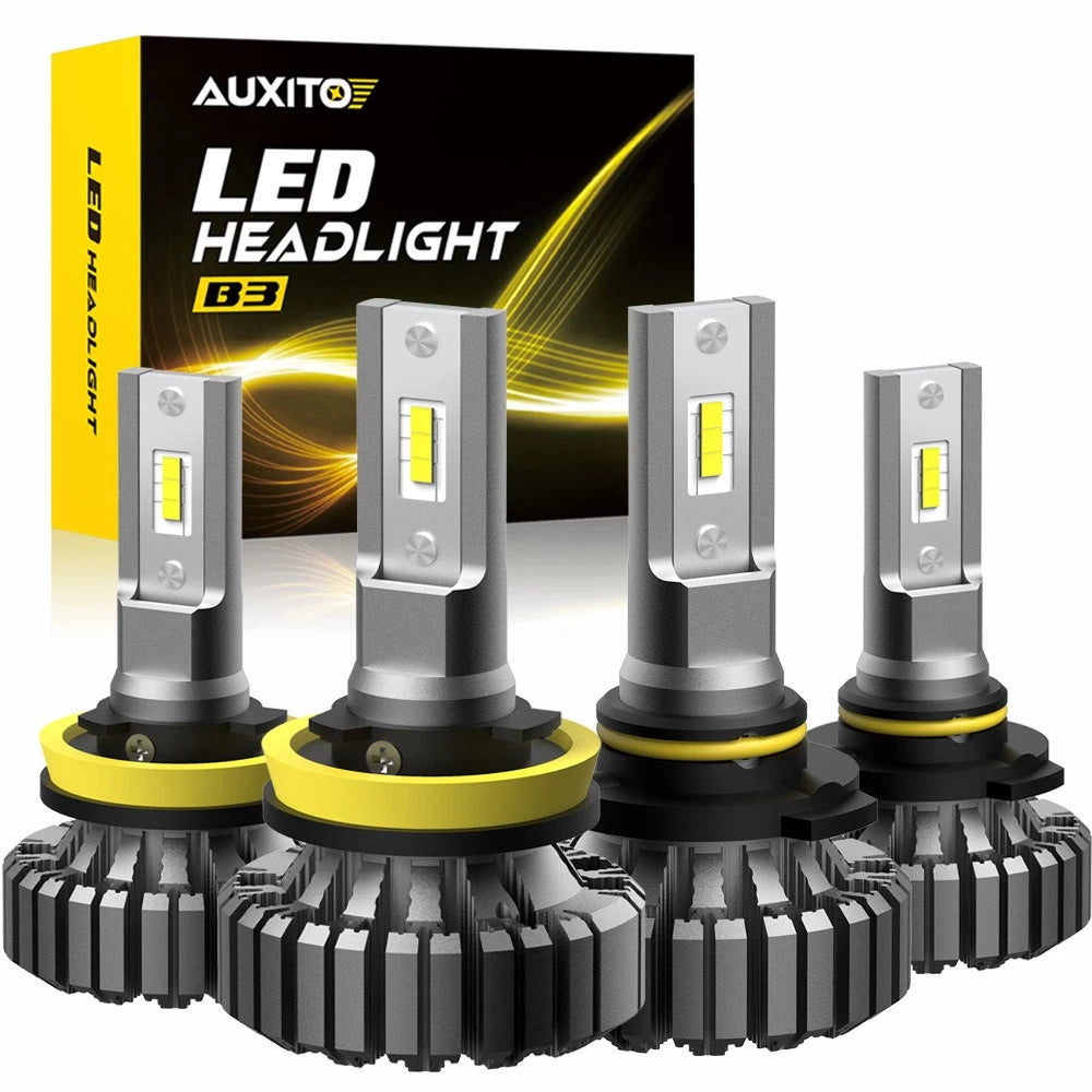 4X AUXITO LED Headlight Bulbs 9005 H11 for