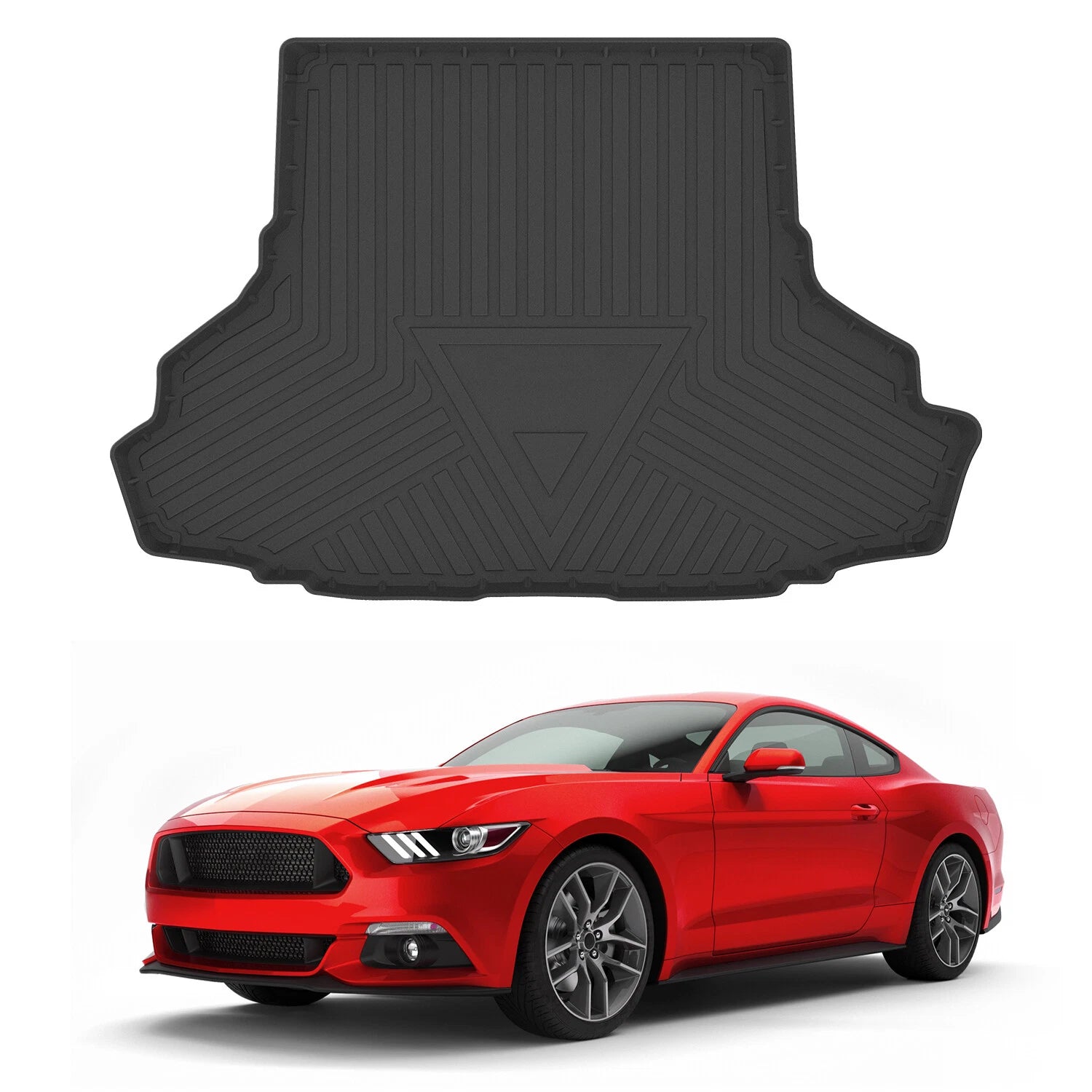 All Weather Floor Mat Cargo Liners for Ford Mustang (2015–2023)