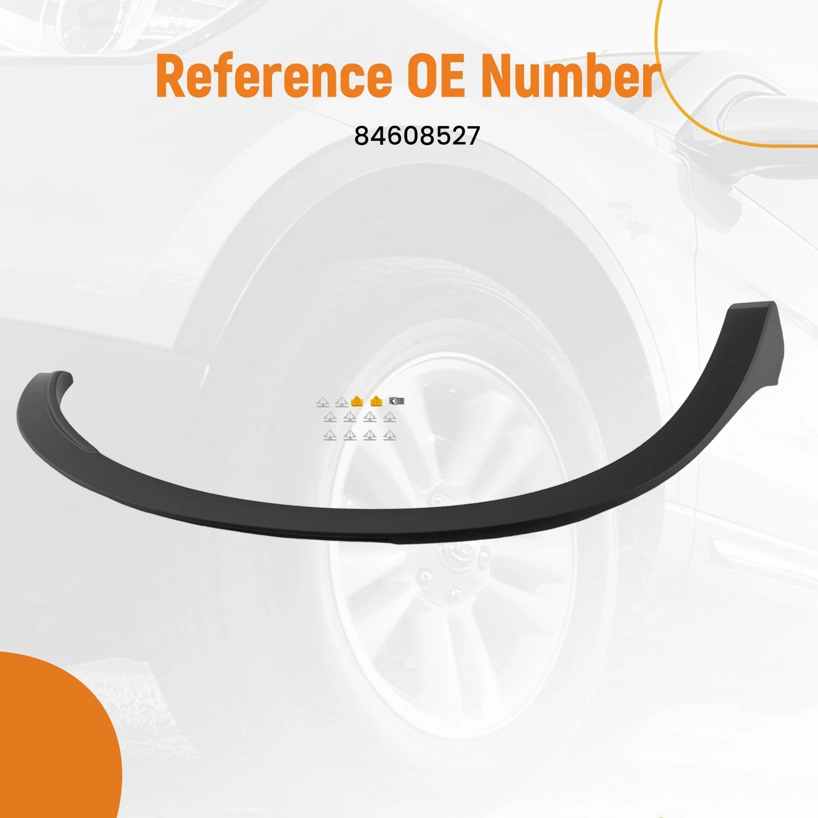 Fender Flare Molding Rear Left for Chevrolet Blazer (2019–2022) 84608527 Black