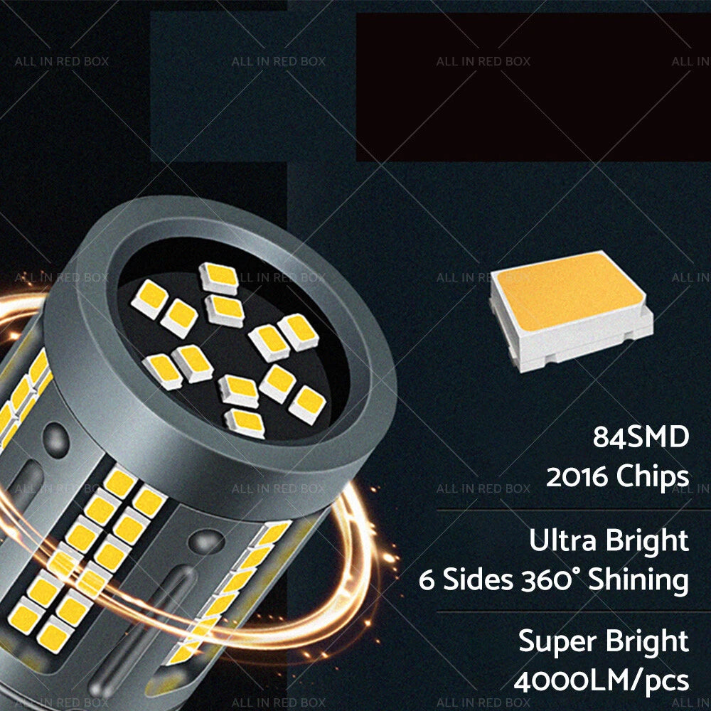LED White Rear Reverse Bulbs BA15s for Holden Commodore (VT–VE)