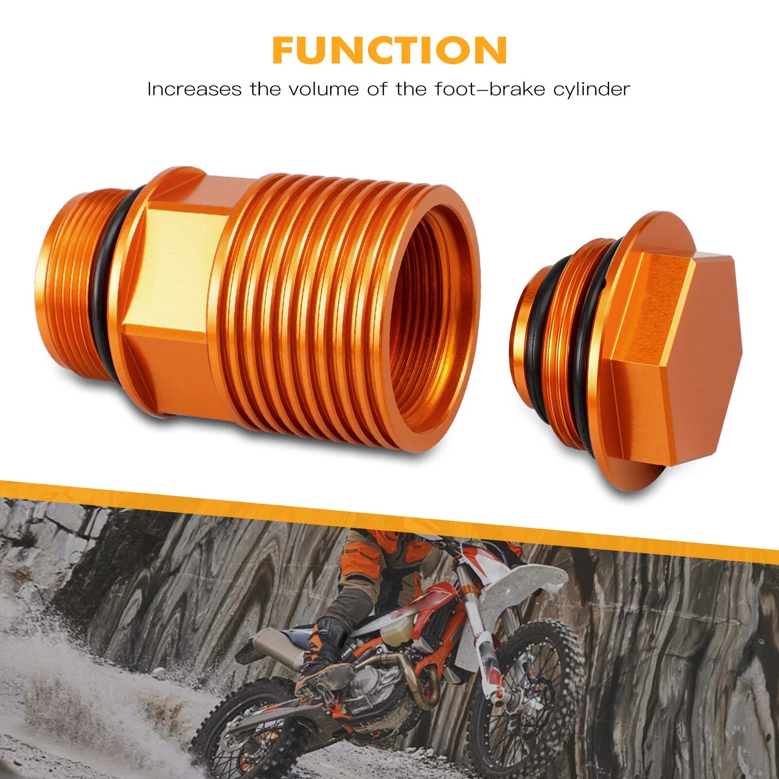 Rear Brake Reservoir Extension Cover Cap for KTM Husqvarna Husaberg (2010–2023)