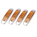 4 x Amber 12 LED Side Marker Lamps for Freightliner Truck Trailer Lights