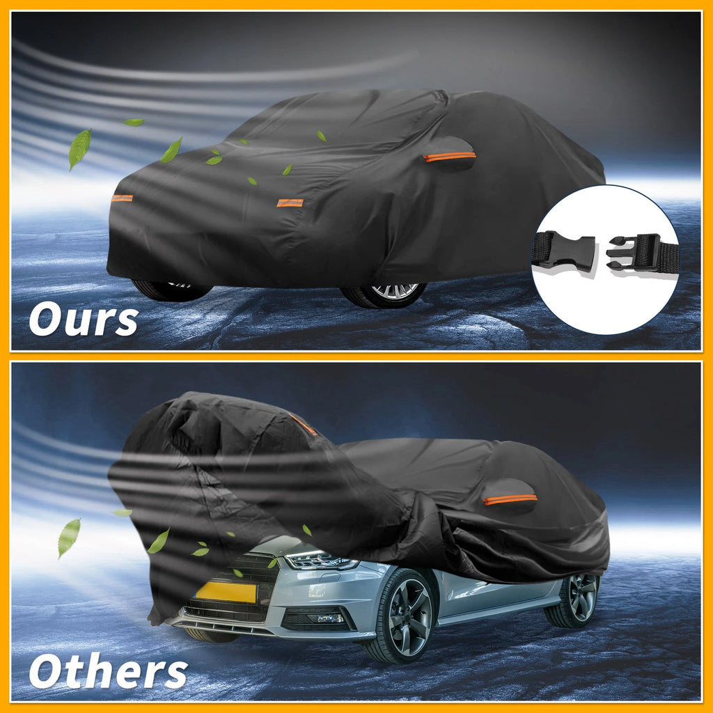 Waterproof Car Cover for Audi A1 (All Weather, Black, Aluminum Film)