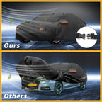 Waterproof Car Cover for Audi A1 (All Weather, Black, Aluminum Film)