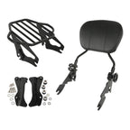 Backrest Sissy Bar Luggage Rack & 4 Point Docking for Harley Touring (2014–2024)
