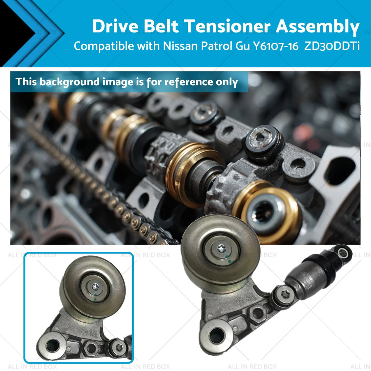 Drive Belt Tensioner for Nissan Patrol GU Y61 (2000–2007) ZD30DDTi