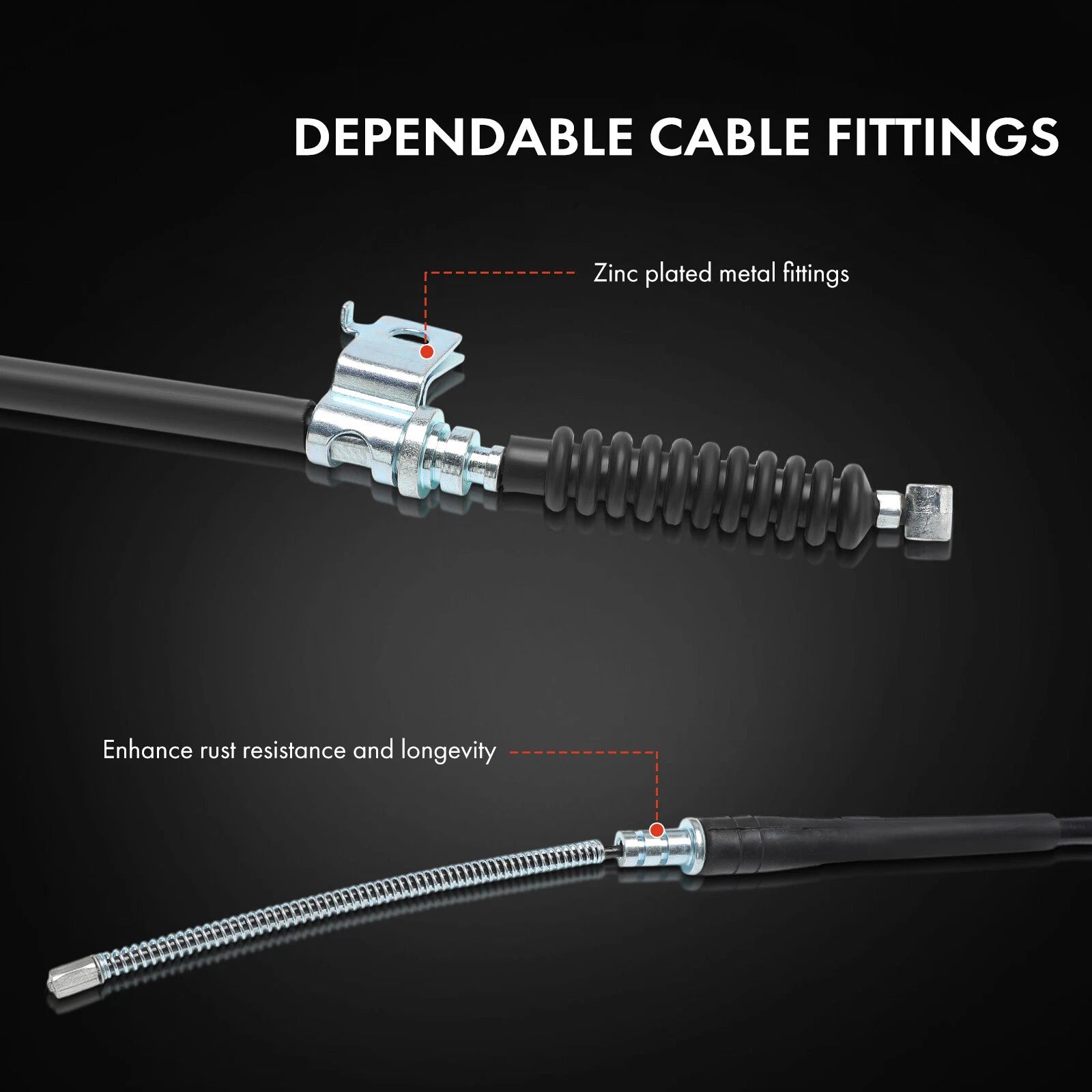 2Pcs Parking Brake Cable for Kia Sephia/Spectra (1998-2001)