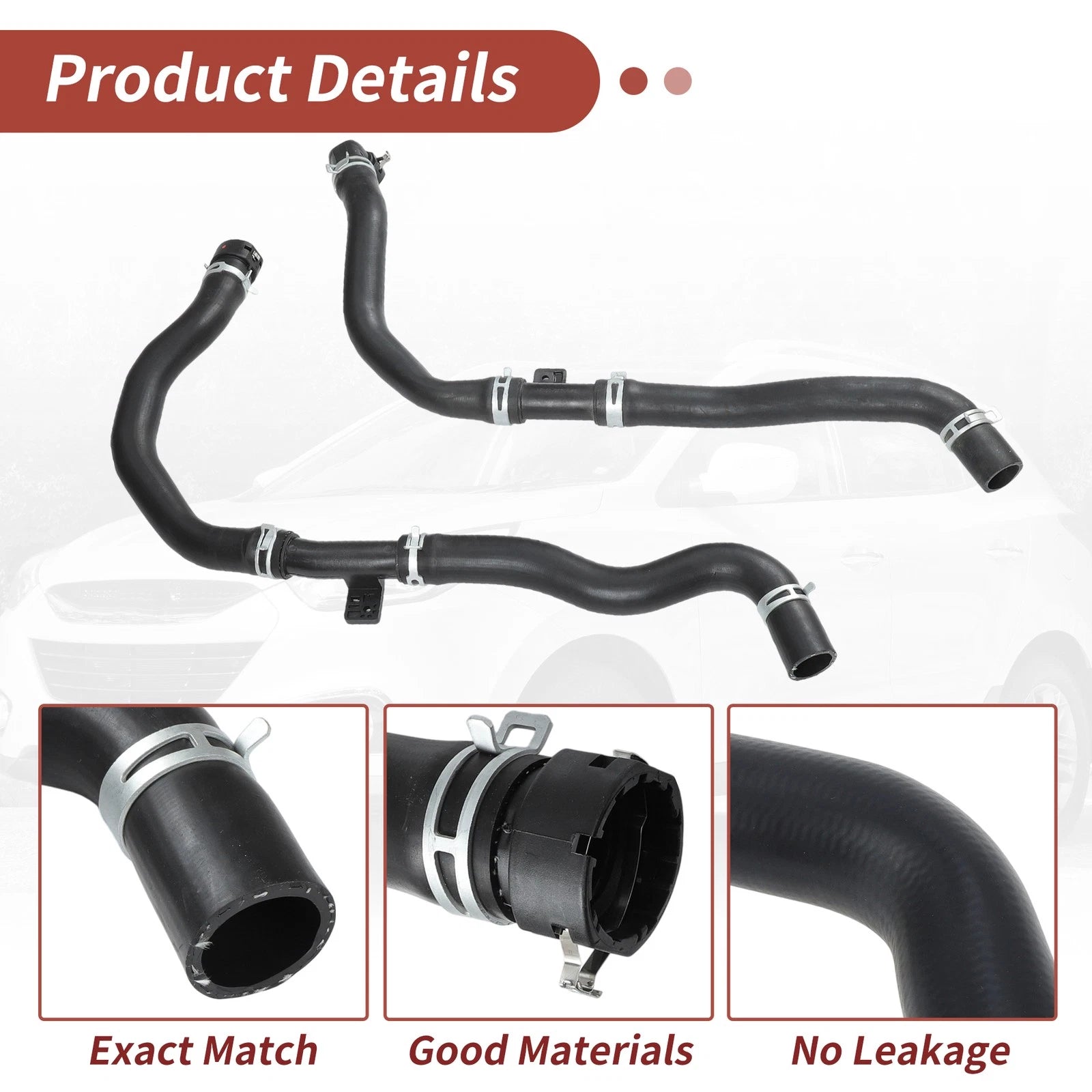 2X Upper and Lower Radiator Coolant Water Hose for Hyundai Tucson (2016–2021)