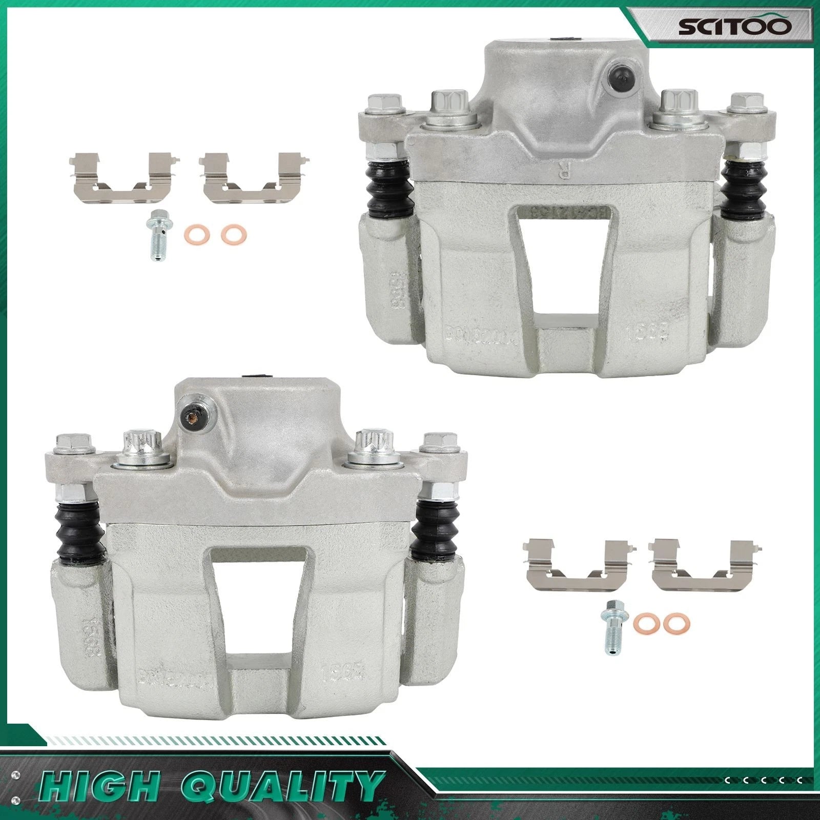 Set of 2 Front Brake Calipers w/ Bracket for Hyundai Sonata (2012–2015)