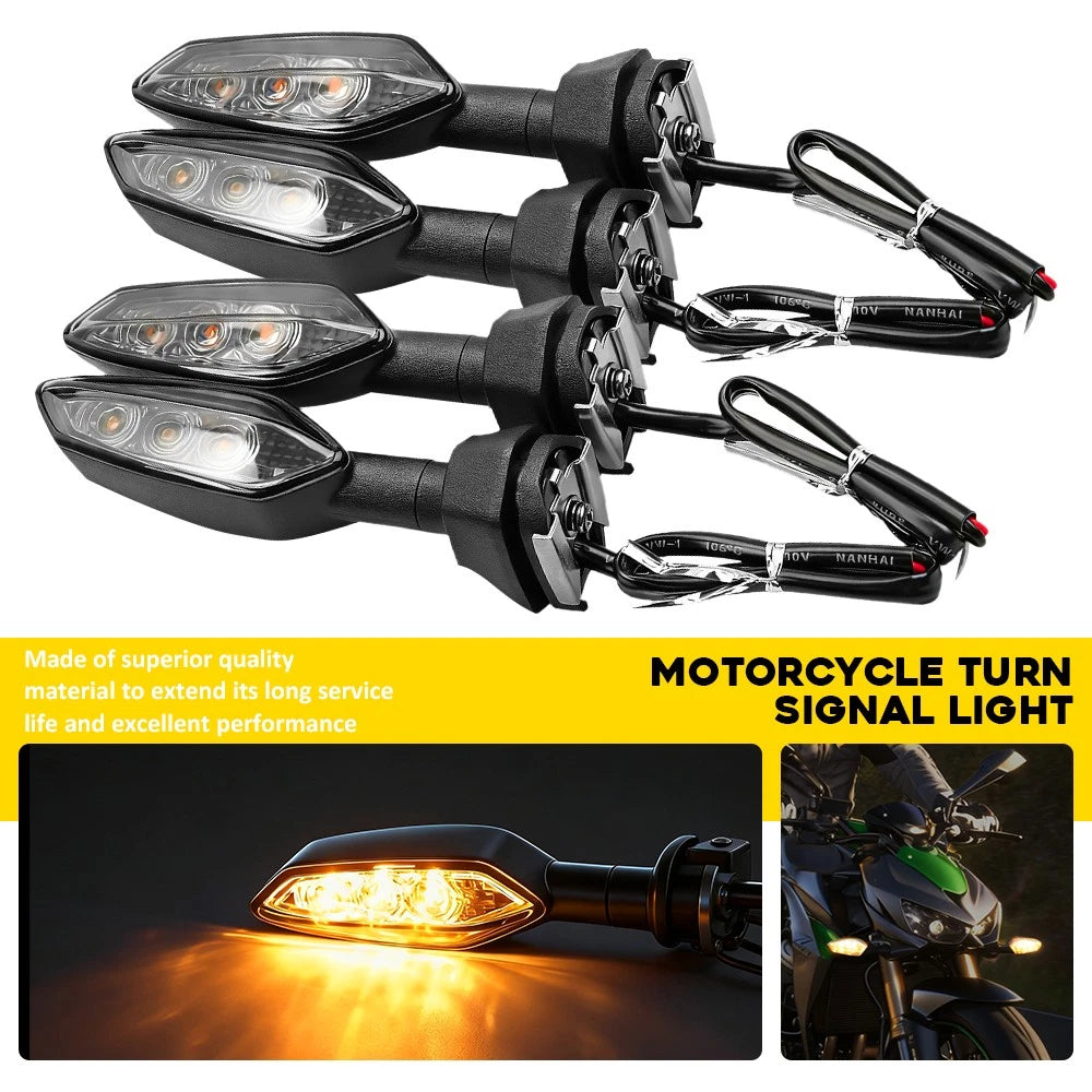 4X LED Turn Signal Lights for Kawasaki Z750/S Z300 Z250 SL Z125 PRO