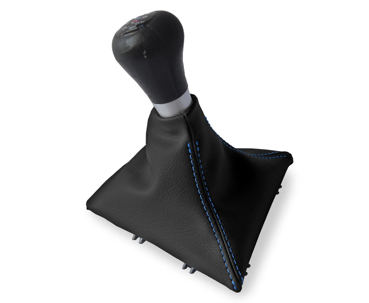 Leather Manual Shift Boot Cover for BMW F30 F31 F32 F33 (2014–2019) Blue Stitch
