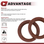 2X Oil Seal Rotary Shaft Seal FKM Rubber 35x47x8mm  